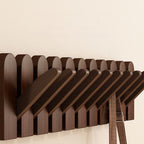 Modern Folding Wooden Wall Hook Rack (3–10 Hooks)