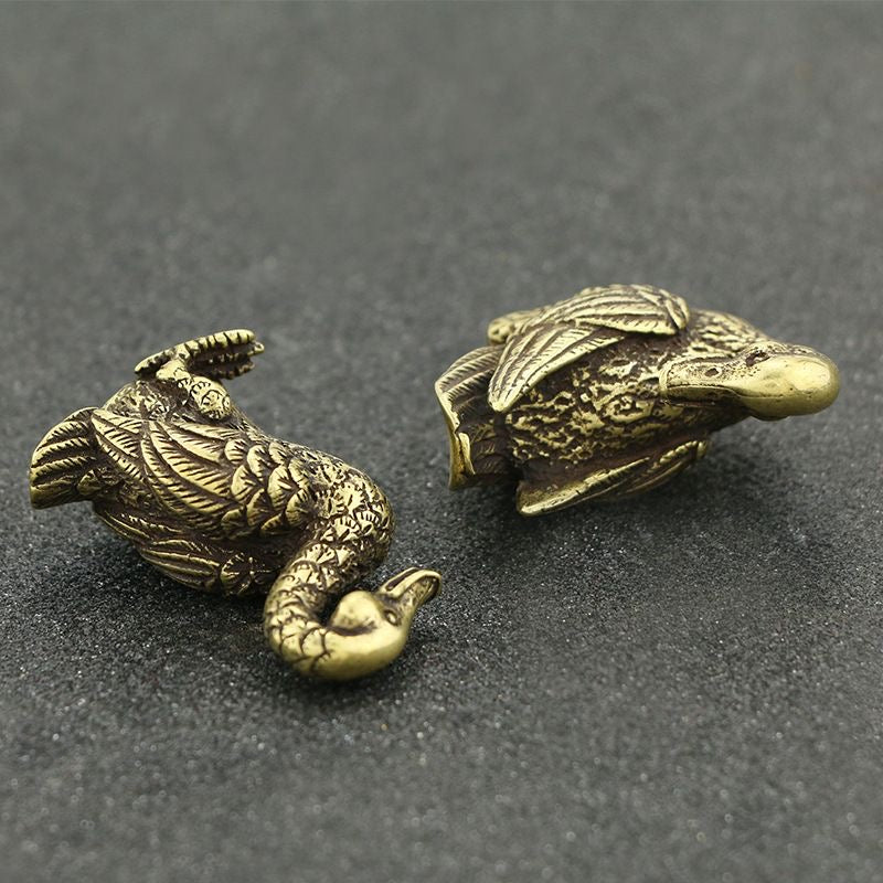 Mini Brass Duck Figurines – Pair of Collectible Desk Ornaments