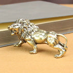 Mini Brass Lion Statue – Handcrafted Collectible Figurine