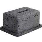Modern Lava Stone Tissue Box Cover - Unique Volcanic Rock Design for Stylish Home Decor