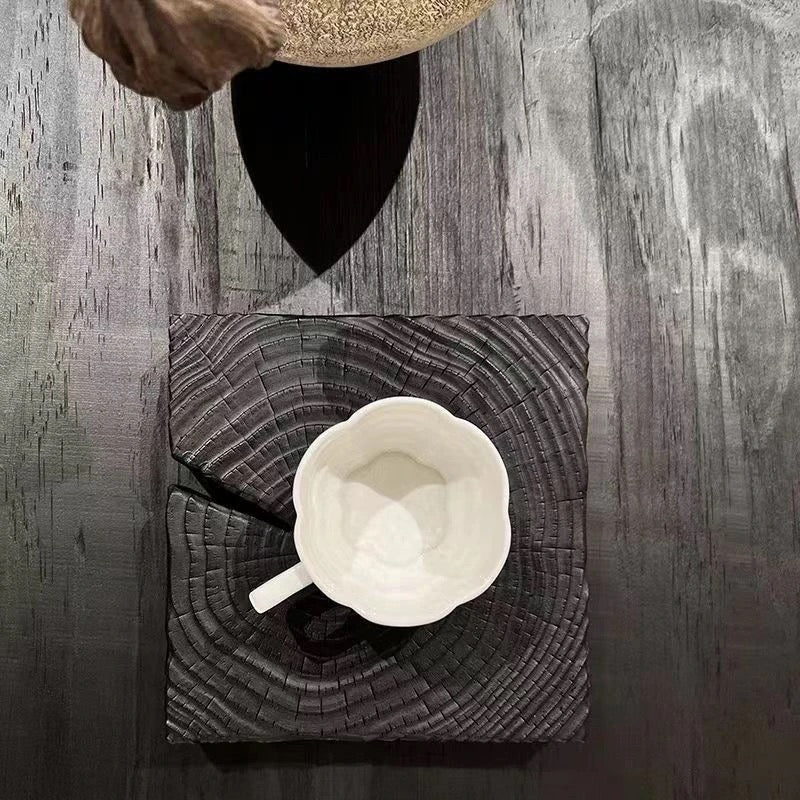 Rustic Charred Black Wood Art Panels – Decorative Wall Hanging for Modern Interiors