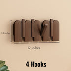 Modern Folding Wooden Wall Hook Rack (3–10 Hooks)