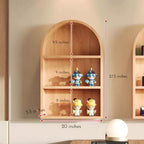 Arched Wooden Wall Shelf – Modern Minimalist Display Bookshelf