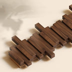 Modern Wooden Wall Hook Rack – Space-Saving Folding Coat Rack with Hidden Hooks – Stylish Walnut Wood Floating Wall Organizer