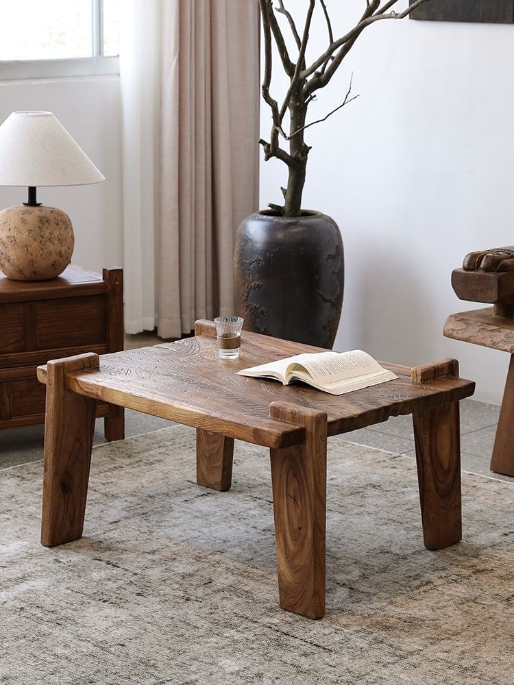 Live Edge Artisan Coffee Table – Handcrafted Solid Wood Bench Table