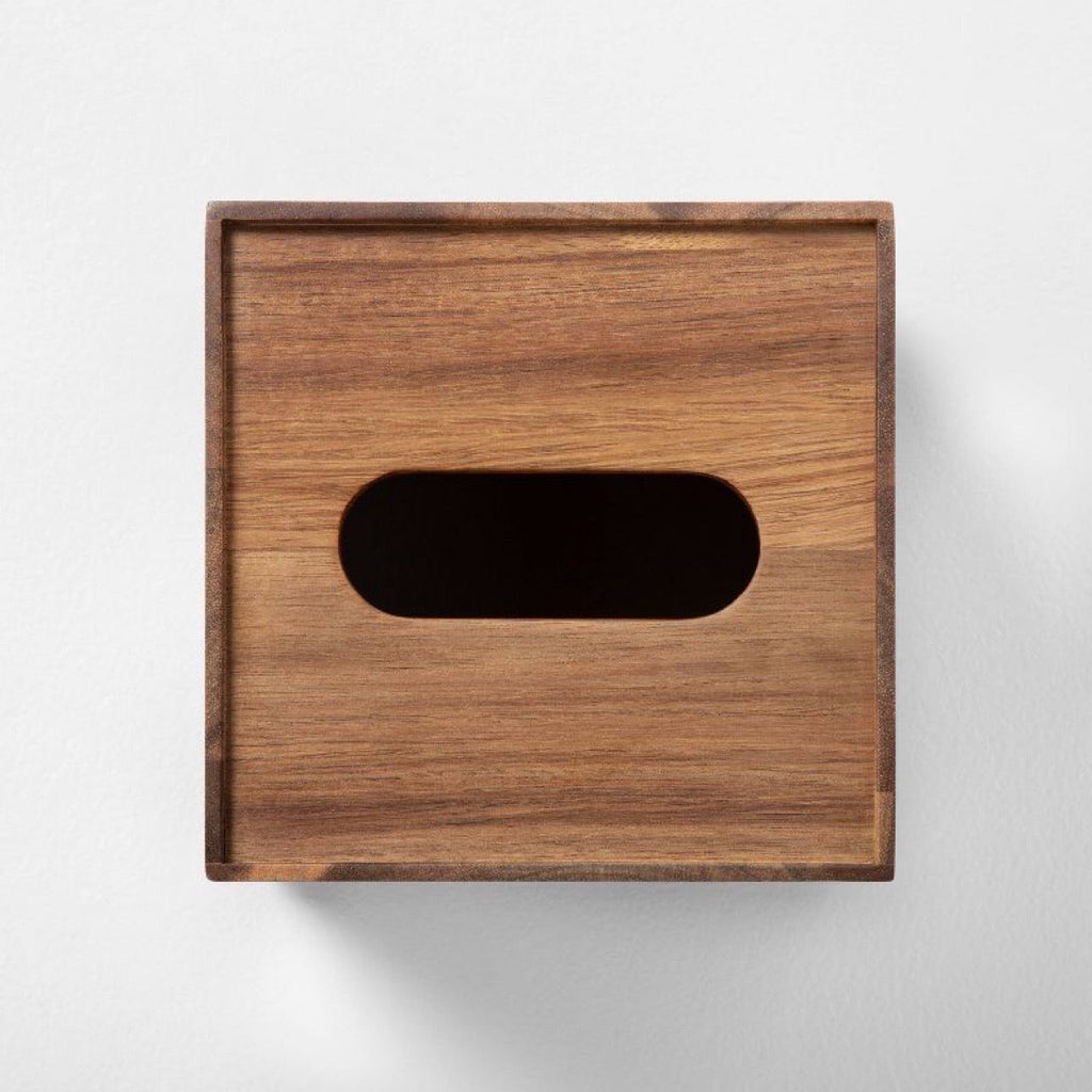 Wooden Tissue Box Cover Designed in a Cube Shape