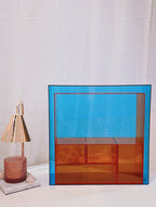 Iridescent Tabletop Shelf for Makeup Acrylic Organizer Vanity Storage