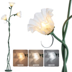 Flower Floor Lamp with Adjustable Petals – 3-Color Dimmable Blooming Light