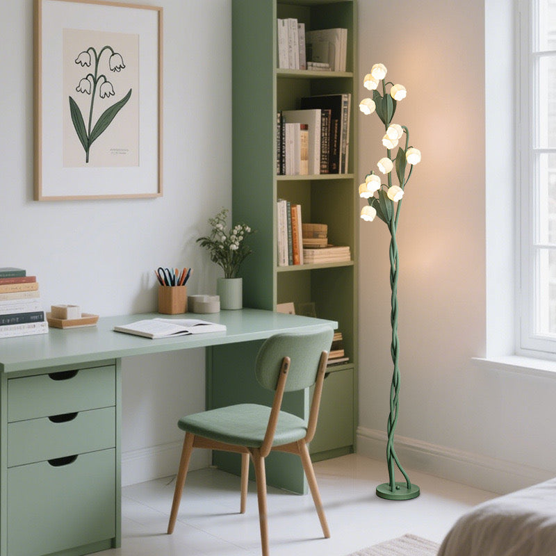 Lily Bloom Flower Floor Lamp – Adjustable Petal Light with Tri-Color Modes