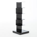 Modern Floating Metal Bookshelf - 5, 6, 8, and 9 Tier Vertical Storage | Space-Saving Metal Bookcase for Home & Office