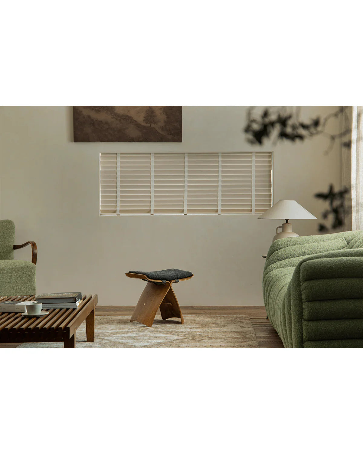 Butterfly Silhouette Wooden Stool