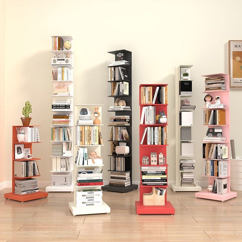Floating Bookshelf - Vertical Storage | Space-Saving Metal Bookcase for Home & Office