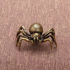 Mini Brass Spider Figurine – Collectible Desk Accent & Paperweight