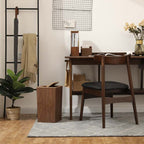 Wooden-Style Trash Bin with Optional Rotating Lid – Modern & Functional Design