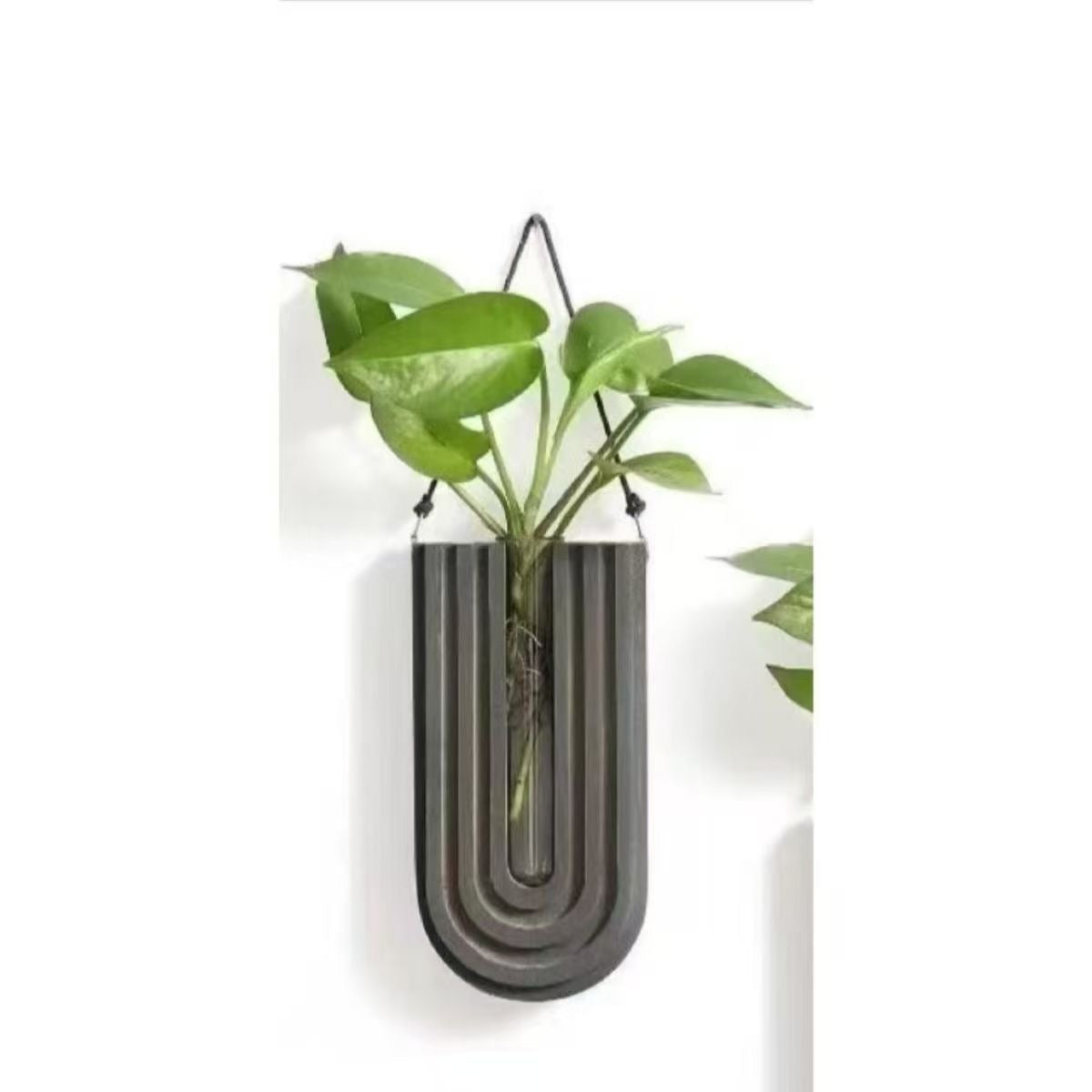 Wall-Mounted Wooden Vase Holder – Modern Minimalist Decor