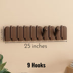 Modern Folding Wooden Wall Hook Rack (3–10 Hooks)