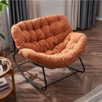 Outdoor Papasan Rattan Rocking Chair with Soft Cushion