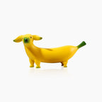 Banana Dog Resin Statue – Whimsical Dachshund Fruit Sculpture for Home, Garden, or Office Decor