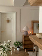 Rustic Ceramic Table Lamp – Minimalist Wabi-Sabi Style Light