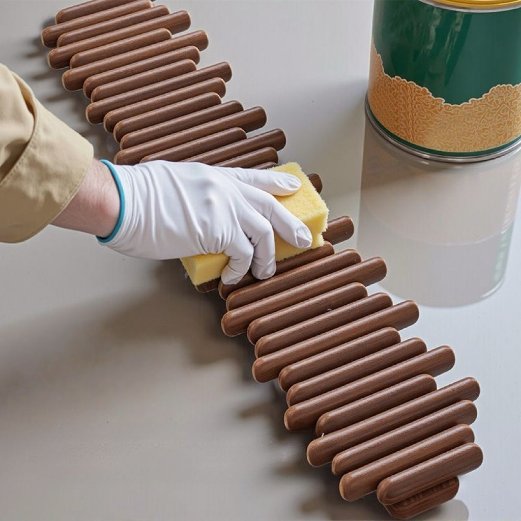 Solid Wood Coat Rack – Wall-Mounted Expandable Hanger