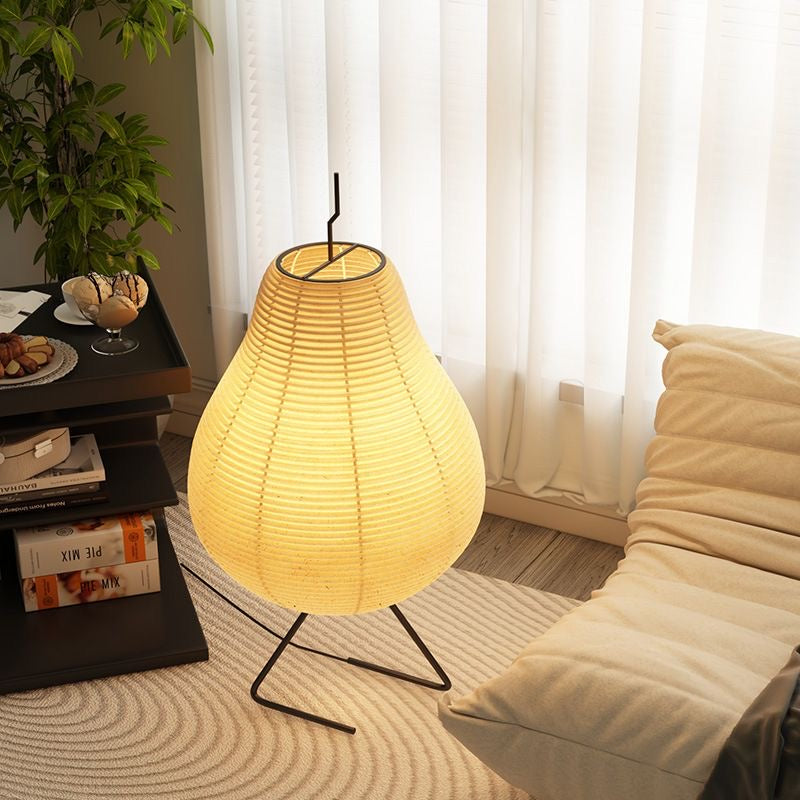 Modern Japanese Paper Floor Lamp – Soft Glow Ambient Lighting