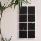 Rustic Charred Black Wood Art Panels – Decorative Wall Hanging for Modern Interiors