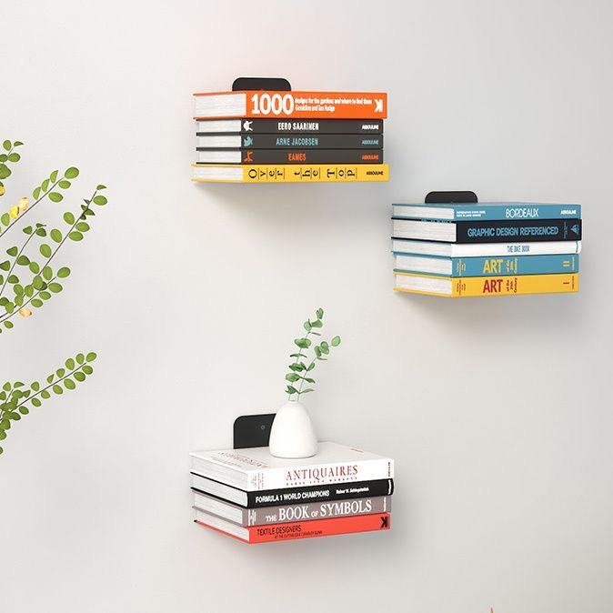 Minimalist Floating Bookshelf – Invisible Wall-Mounted Storage for Books & Decor Set of 3