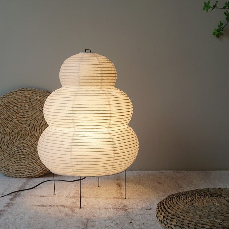 Japanese Wabi-Sabi Curvy Floor Lantern Lamp