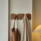 Modern Folding Wooden Wall Hook Rack (3–10 Hooks)