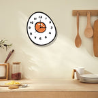 Whimsical Fried Egg Wall Clock – Playful Kitchen & Kids Room Decor