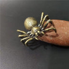 Mini Brass Spider Figurine – Collectible Desk Accent & Paperweight