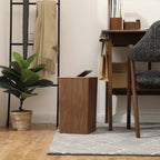 Wooden-Style Trash Bin with Optional Rotating Lid – Modern & Functional Design