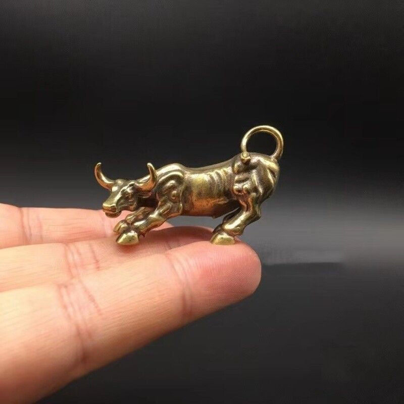 Mini Brass Bull Figurine – Handcrafted Collectible