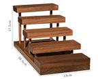 Multi-Tier Wooden Jewelry Display Stand with Modern Minimalist Design