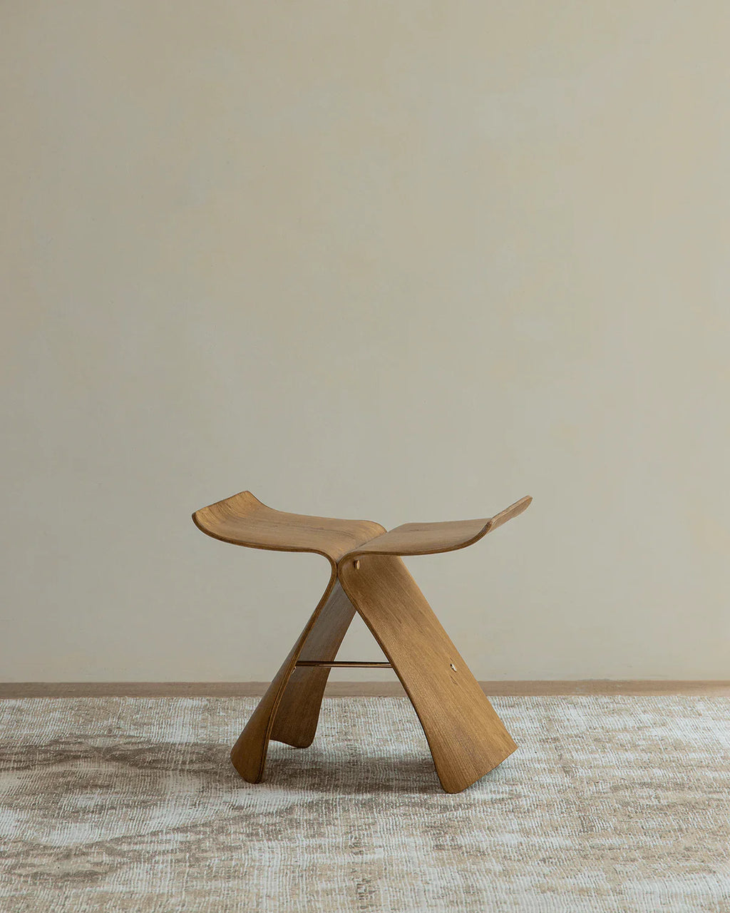 Butterfly Silhouette Wooden Stool