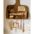 Rustic Wood Wall Rack – Multi-Purpose Towel & Accessory Holder