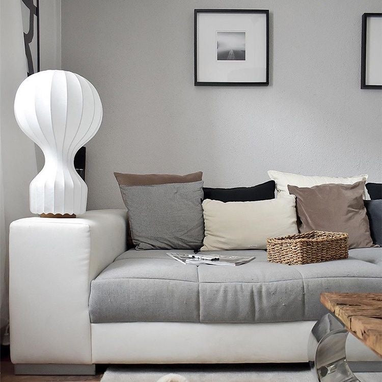 Japanese Wabi-Sabi Style Rice Paper Tabletop Lantern Lamp