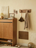 Modern Wooden Wall Hook Rack – Foldable, Space-Saving Coat Rack for Entryway, Bathroom, and Bedroom