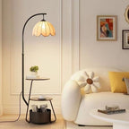 Modern Multi-Functional Floor Lamp with Shelves