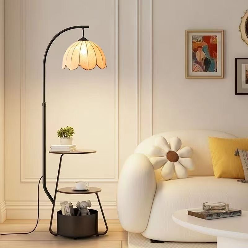 Modern Multi-Functional Floor Lamp with Shelves