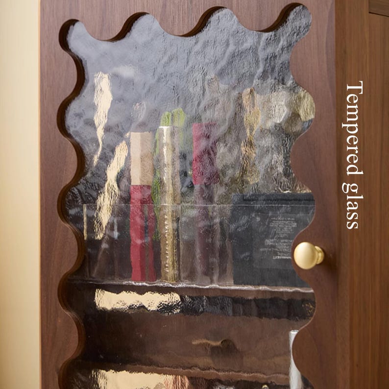 Luxury Walnut Wood Vanity Organizer – High-Capacity Cosmetic Storage Box with Mirror & Drawers