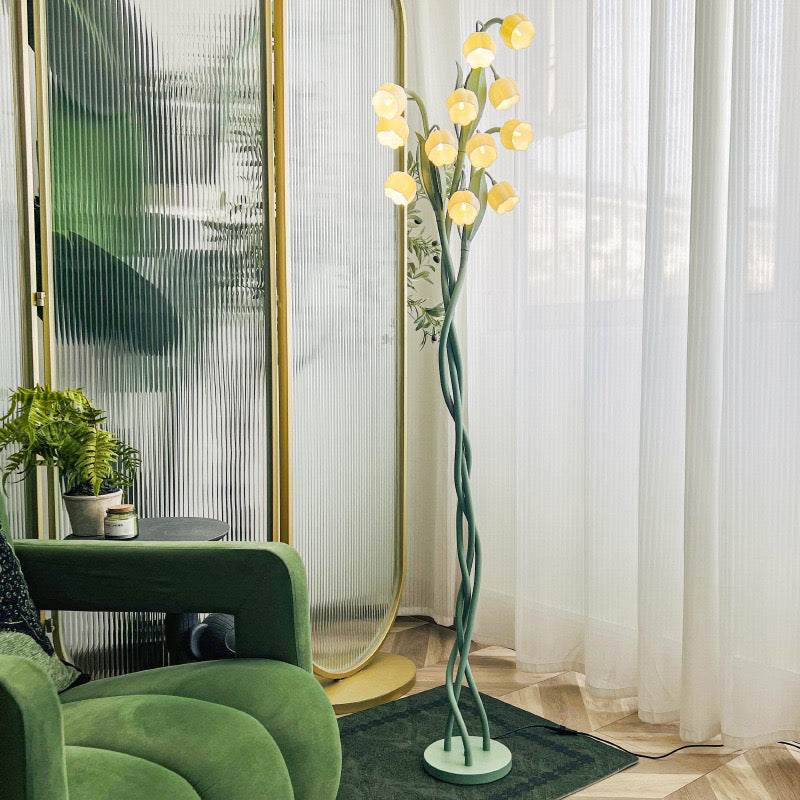 Lily Bloom Flower Floor Lamp – Adjustable Petal Light with Tri-Color Modes