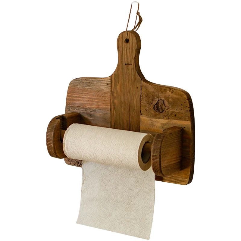 Rustic Wood Wall Rack – Multi-Purpose Towel & Accessory Holder