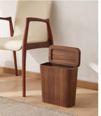 Wooden-Style Trash Bin with Lid – Modern & Functional Design