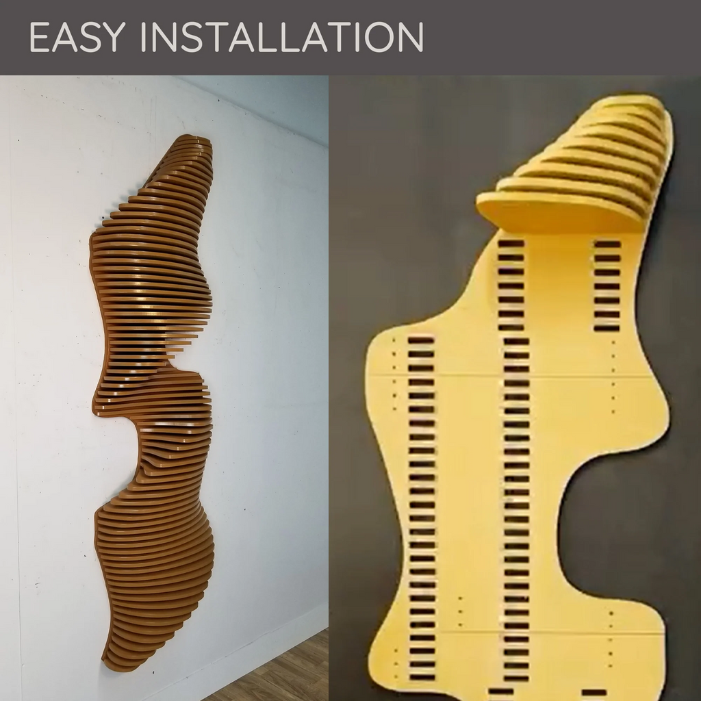 Parametric 3D Wall Art | Modern Vertical & Horizontal Abstract Panel | Acoustic Sculpture