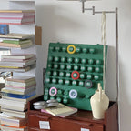 Retro Ring-a-Date Wall Mounted Calendar – Modern Perpetual Design in Green