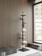 Modern Metal Vertical Shelf – Plant Stand, Bookshelf, Display Shelf Minimalist Metal Tree Book Tower