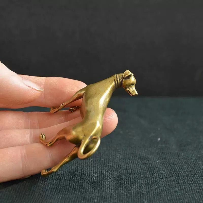 Mini Brass Dog Figurine – Symbol of Loyalty & Protection