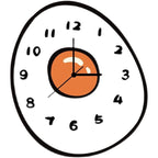 Whimsical Fried Egg Wall Clock – Playful Kitchen & Kids Room Decor