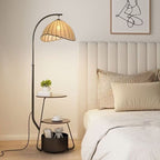 Modern Multi-Functional Floor Lamp with Shelves